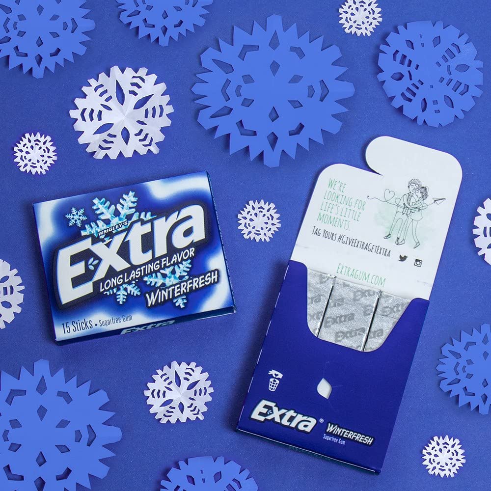 Wrigley's Extra Winterfresh Long Lasting Flavor - 10 Packs, 40.5g Each - Enduring Winter Freshness!