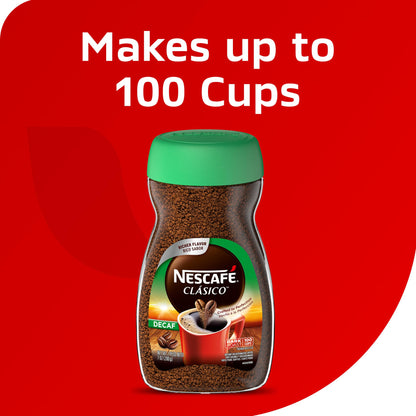 Nescafé Clasico Decaf Coffee, 7.05 oz ℮ 200 g - "Classic Decaf Bliss - Taste the Tradition!"