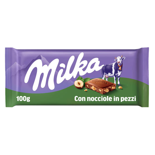 Milka Hazelnut Chocolate Pouch, 100 g - "Hazelnut Treats!"