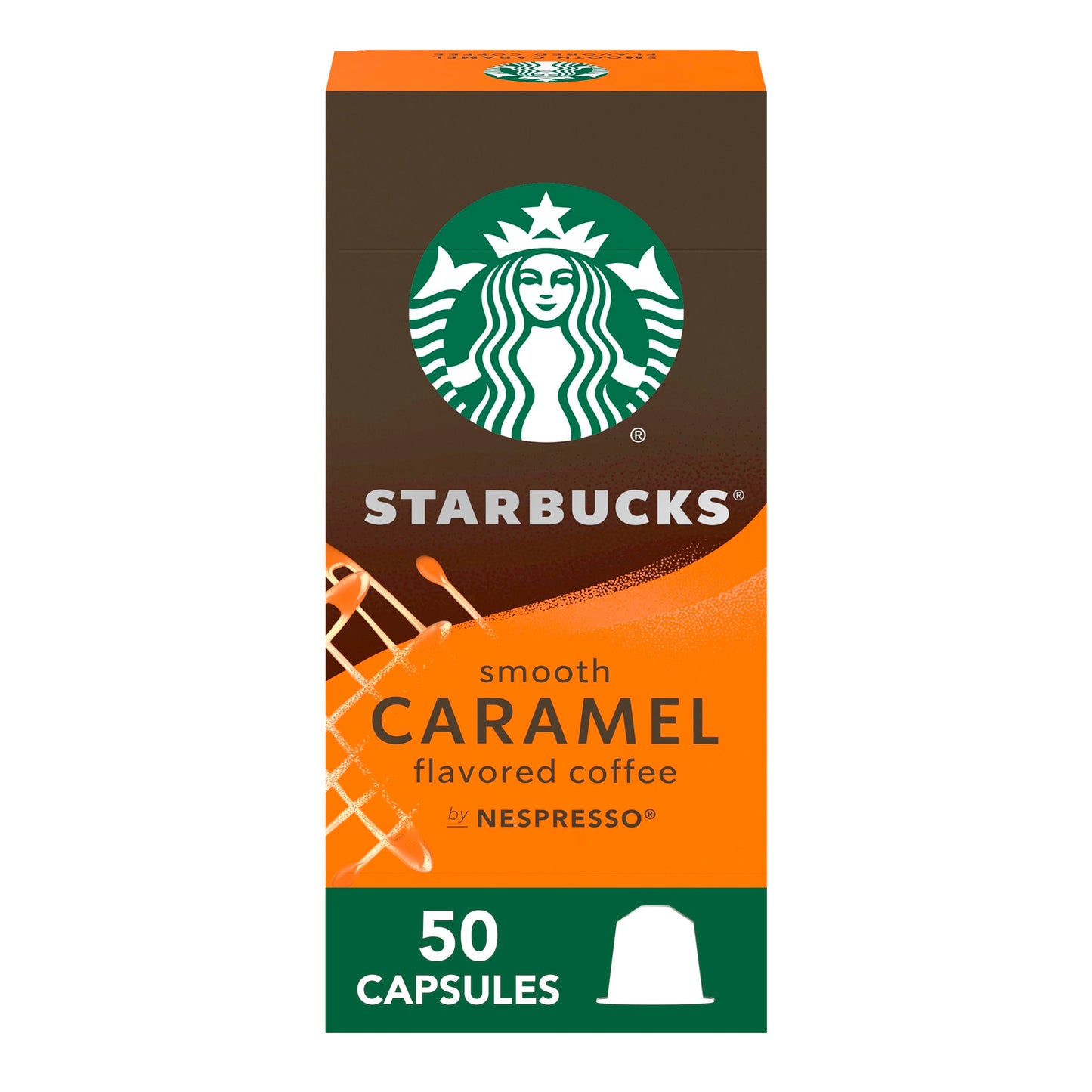 Starbucks by Nespresso Original Line Caramel Flavored Coffee (50 - count single serve capsules each, compatible with Nespresso Original Line System) Naturally Flavored