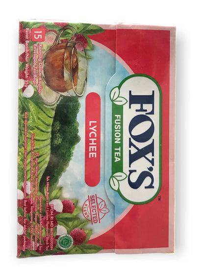 Fox's Fusion Mixed Berrie And Lychee Flavoured Black Tea 15 Enveloped Tea Bags In Each Box 25g Each - Mixed berry and lychee tea!