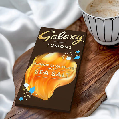 Galaxy Fusions Blonde Chocolate with Sea Salt, 3.53 oz / 100 g - Blonde chocolate with sea salt! A unique and delightful blend of sweet and salty in every bite!