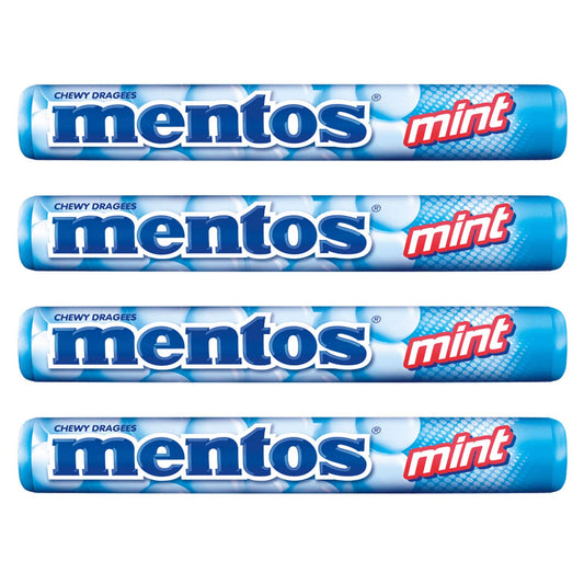 Mentos Mint Roll, 4 x 29 g - "Four Pack Mint Rolls!"