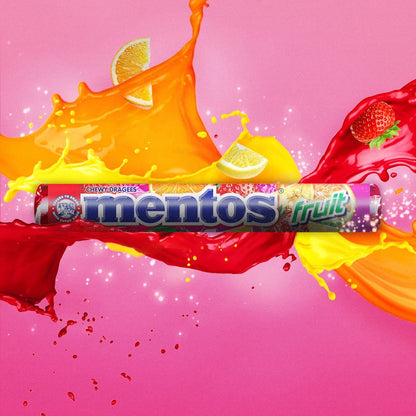 Mentos Fruit Roll, 6 x 29 g - "Six Pack Fruit Rolls!"