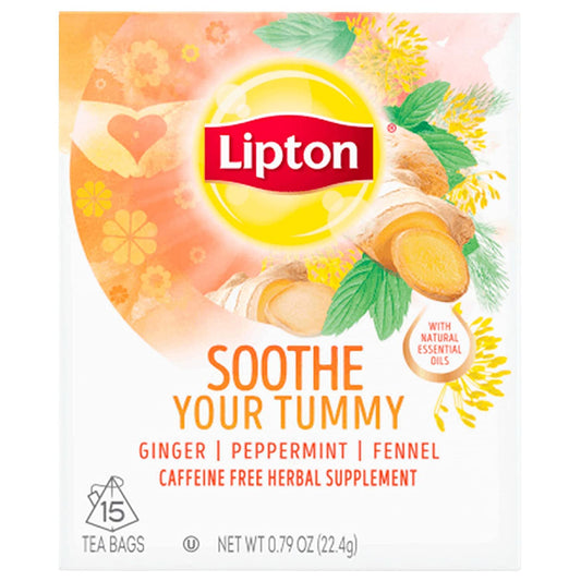 Lipton Herbal Supplement, Soothe Your Tummy, 15 ct - "Tummy Soothe Tea!"