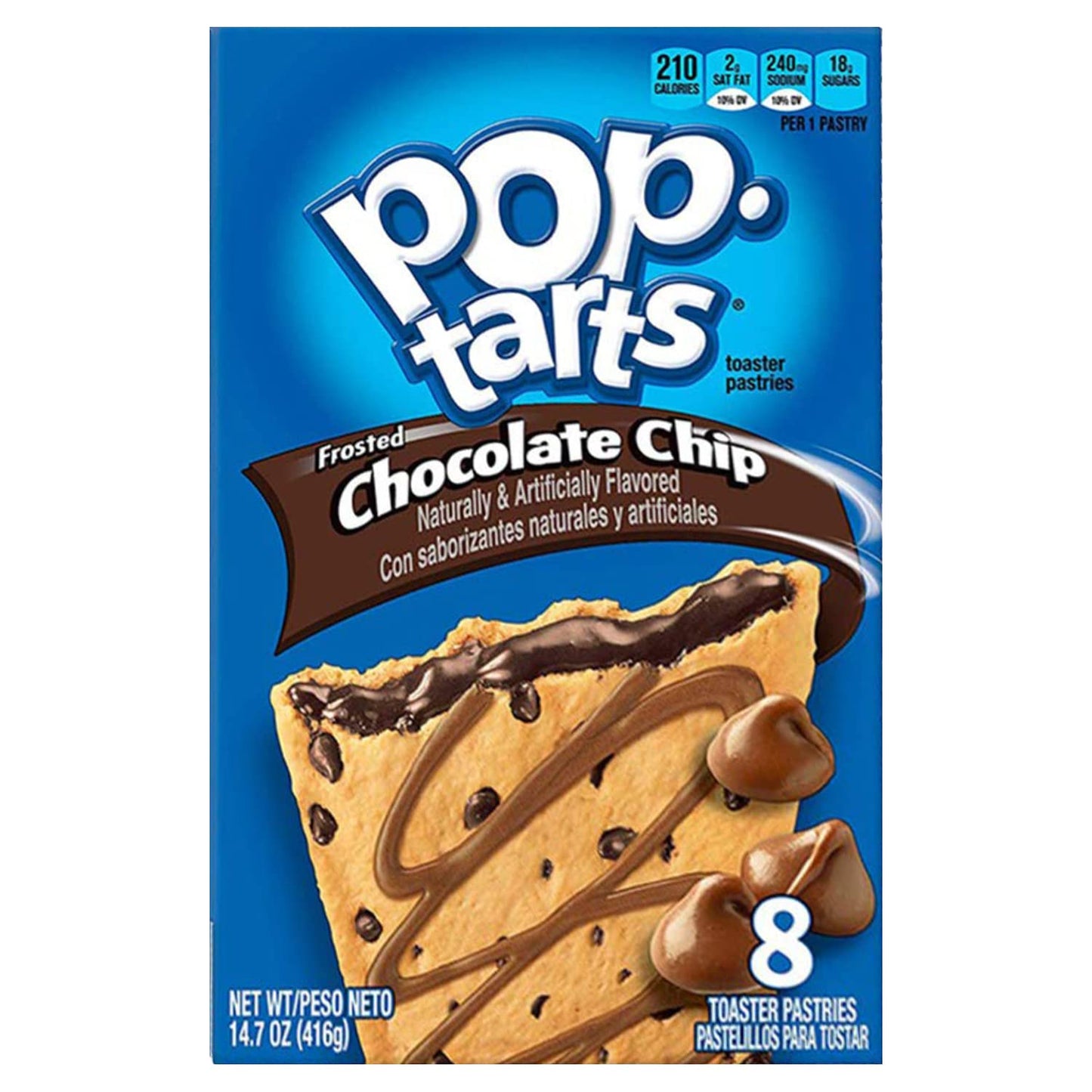 Pop Tarts Frosted Chocolate Chip Cookie Dough Pack of 4 Pouch, 4 x 400 g - "Four-pack of cookie dough!"