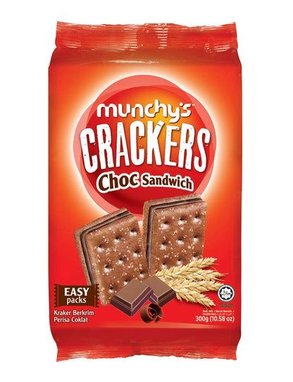 Munchy's Choco Sandwich Cracker, 300g - "Choco Sandwich Joy!"