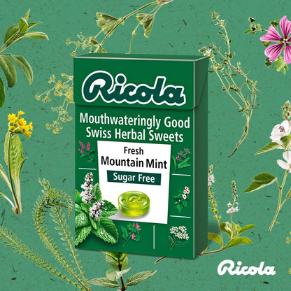 Ricola Fresh Mountain Mint Sugar Free Mint, 1.59 oz â„® 45 g - Mountain Minty Fresh!