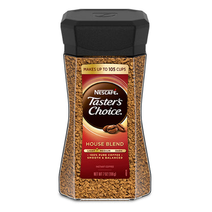 Nescafe Taster's Choice Instant Coffee - House Blend -Ground (7 Oz), Jar - A flavorful punch in every sip!