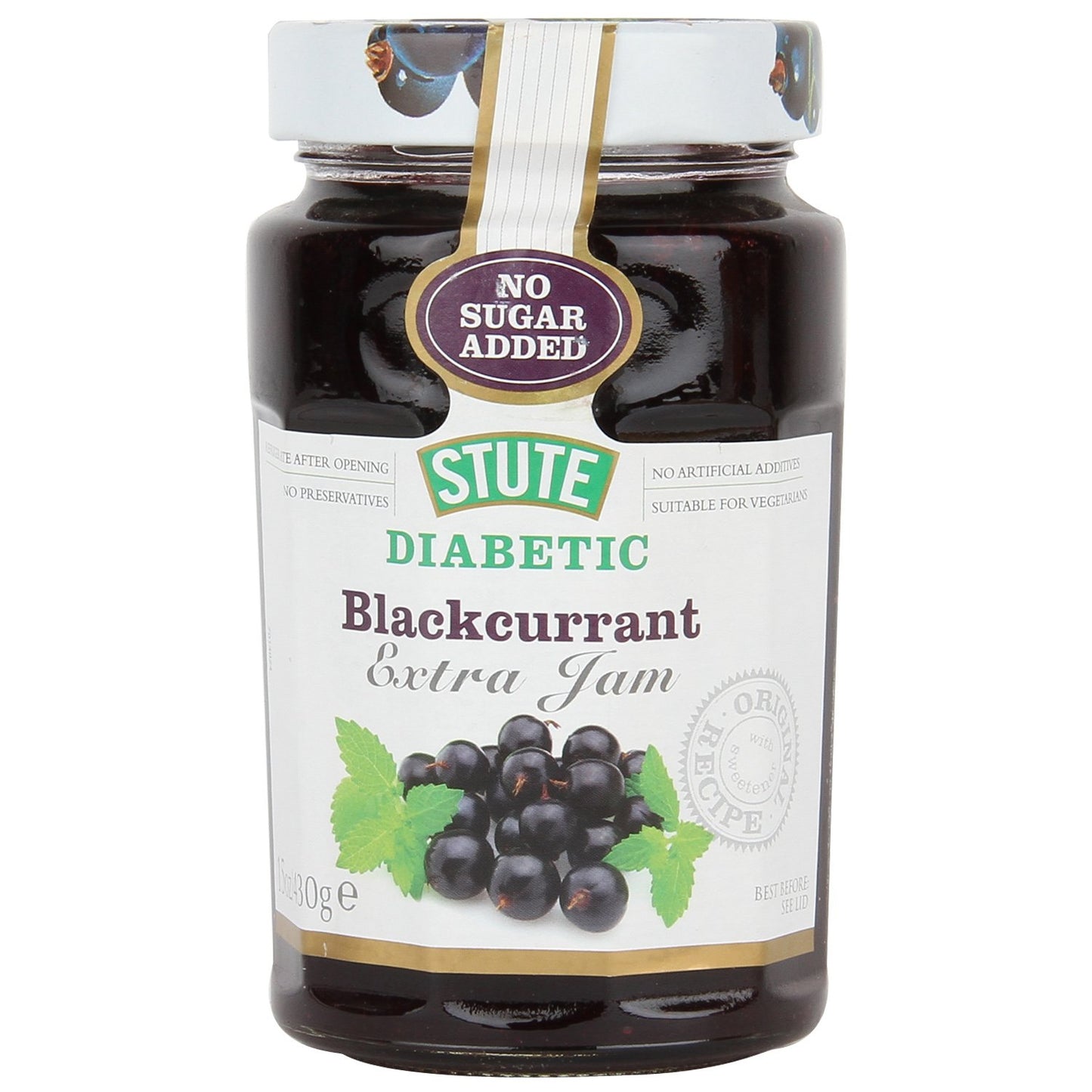 Stute Diabetic Jam - Blackcurrant, 430g Jar