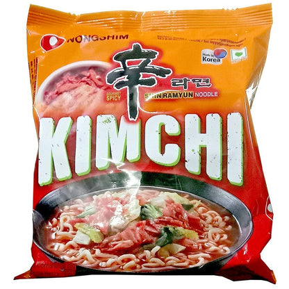 NOTTACIA Nongshim Shin Ramyun, Red Super Spicy,Stir Fry, Kimchi & Veggie Instant Noodles 120Gm*5Pack (Pack Of 5) (Imported), 120 Grams - "Ultimate spicy satisfaction!"