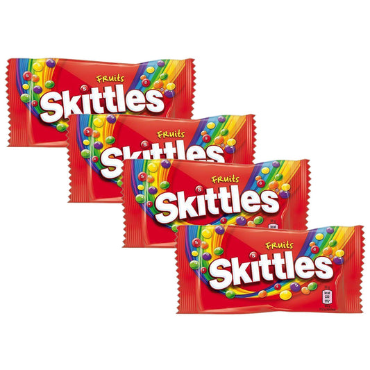 Skittles Fruit Sweets Bag, 4 Pack, 4 x 45 g