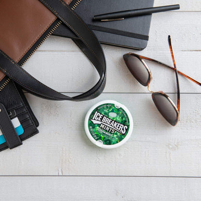 Ice Breakers Mints Ice Cubes Spearmint 1.5 oz Tin - Spearmint mints in a handy tin, 42g of sugar-free freshness.