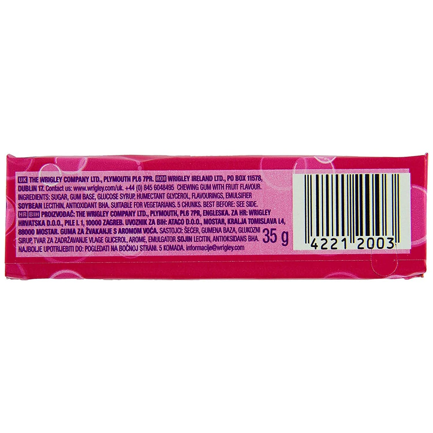 Hubba Bubba Chunky and Bubbly Original Flavored Chewing Gum - 5-Stick Pack - Chew on Fun!