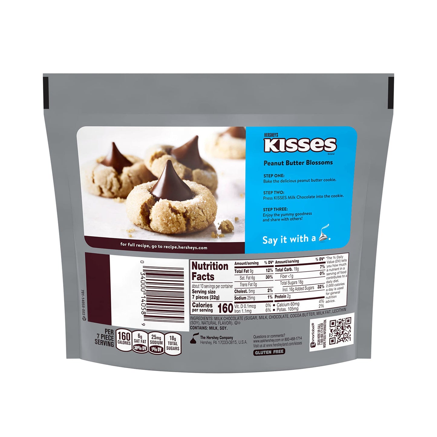 HERSHEY'S Kisses Milk Chocolate - 306.17 Gm - Large pack of milk chocolate Kisses, 306.17g.