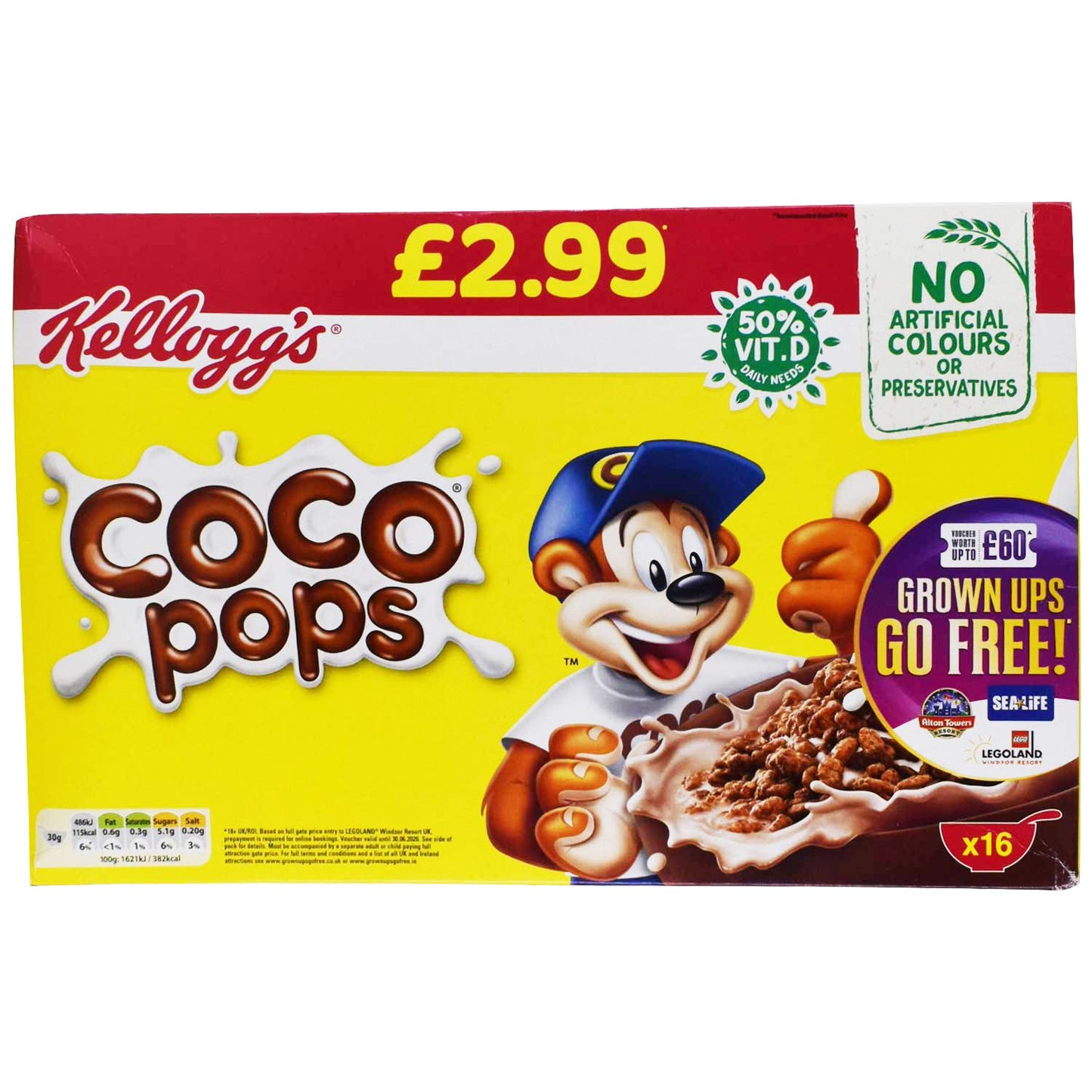 Kellogg's Coco Pops, 480g - Start your day with the delicious crunch of Kellogg's Coco Pops, 480g.