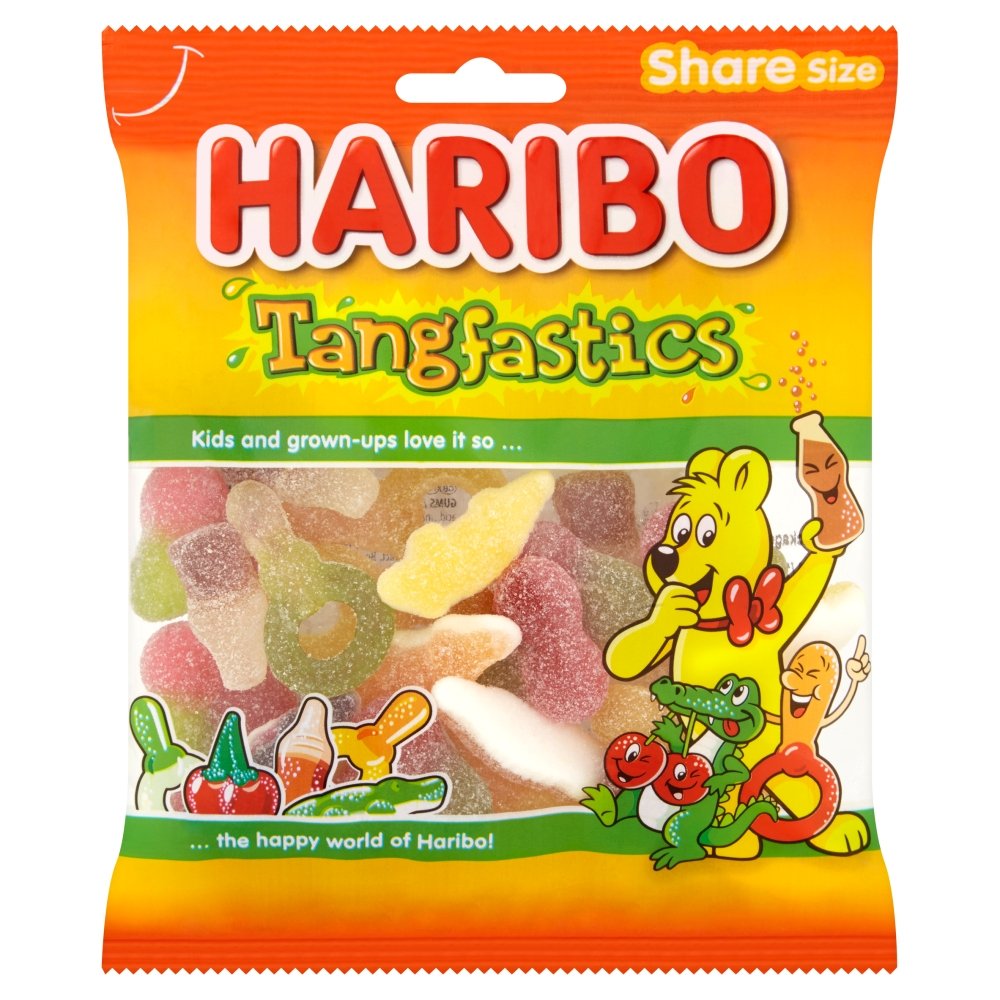 Haribo Tangfastics, 5.64 oz ℮ 160 g - Enjoy the tangy taste of jelly beans in a larger pack.