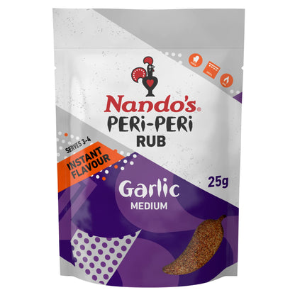 Nando's Garlic Peri Peri Seasoning Rub 25g - "Garlic Peri Peri Perfection!"