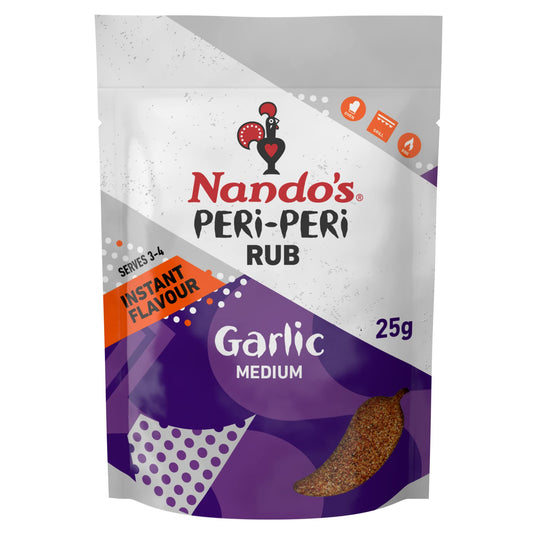 Nando's Garlic Peri Peri Seasoning Rub 25g - "Garlic Peri Peri Perfection!"