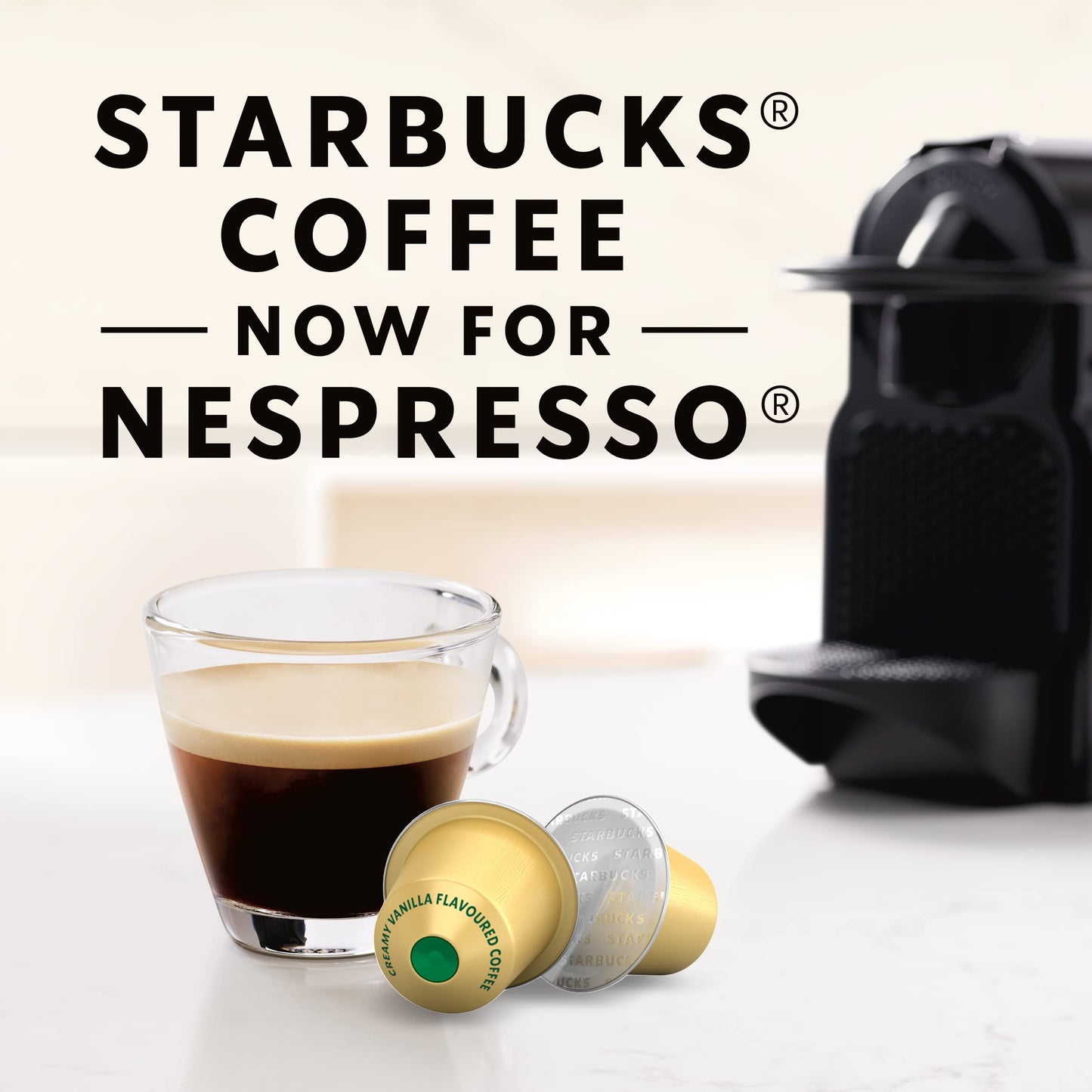 Starbucks by Nespresso Original Line Vanilla Flavored Coffee (50 - count single serve capsules, compatible with Nespresso Original Line System) Naturally Flavored