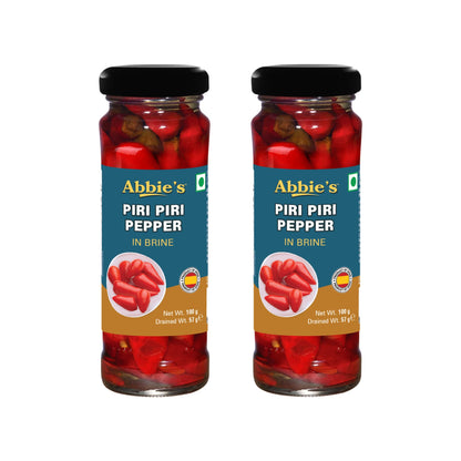 Abbie's Piri Piri Pepper in Brine, 200g (100g x 2 Units), Product of Spain - Spice Up Your Meals!