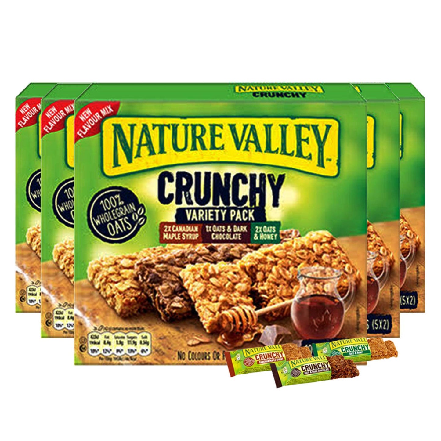 Nature Valley Crunchy Variety Pack of 5 Pouch, 5 x 210 g - "Crunchy Variety Pack!"