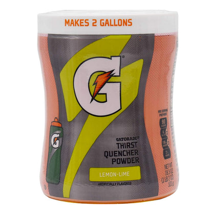 Gatorade Powder Lemon, 521g - Enjoy the zesty and refreshing flavor of lemon with Gatorade's thirst quencher powder drink mix