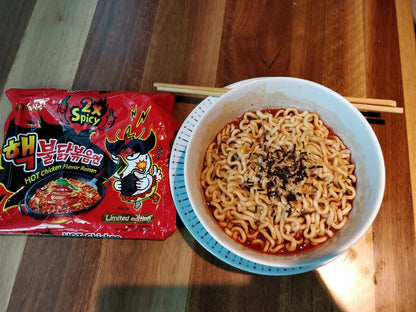 Samyang 2X Spicy Hot Chicken Flavor Ramen Fire Chicken (Buldak) Double Spicy, 5 X 140 g