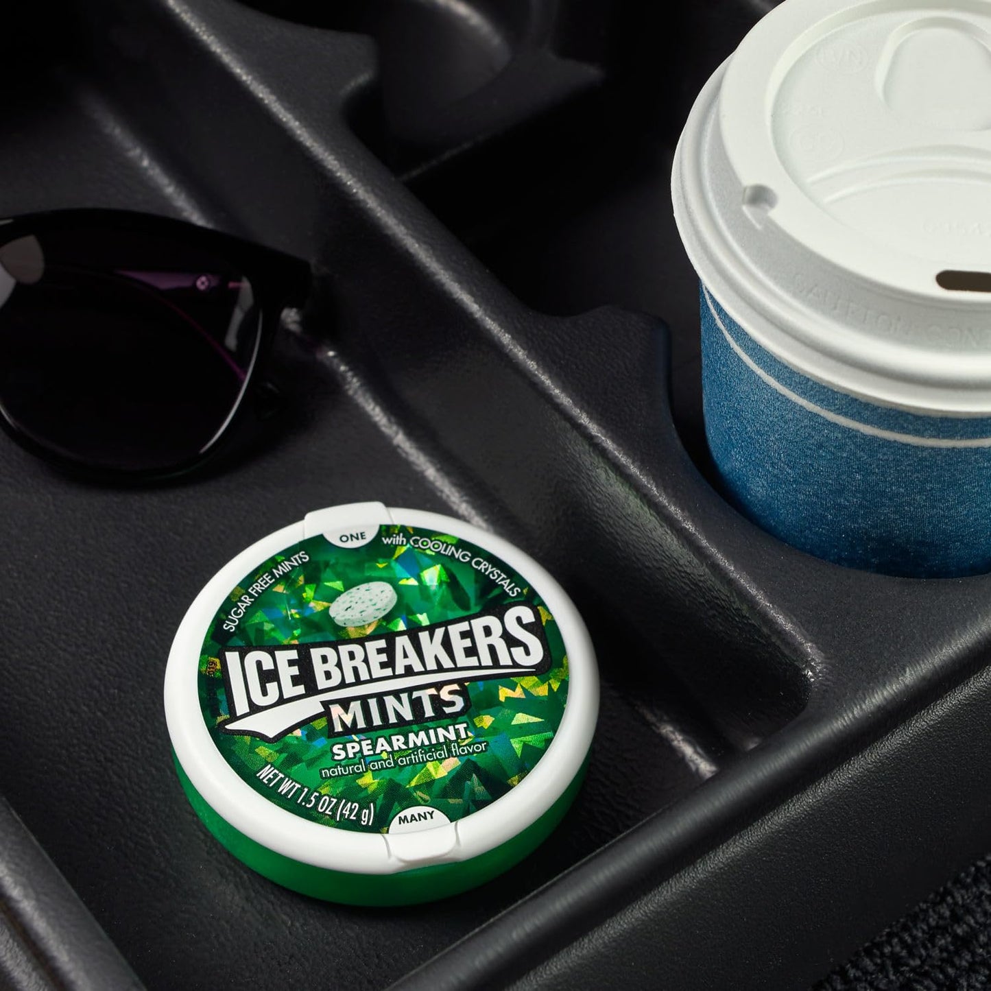 Ice Breakers Sugar Free Mints, Spearmint, 1.5 Ounce -Pack of 8 - Spearmint sugar-free mints, 1.5 oz each, pack of 8.