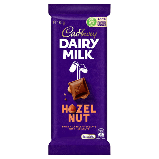 Cadbury Dairy Milk Hazelnut 180g - Hazelnut bliss