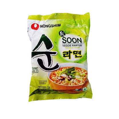 Nongshim Soon Veggie Ramyun Noodles - Vegetarian - 112Gm*10Pack (5Pack - Pack Of 2) (Imported) - "Savor the vegetarian goodness!"