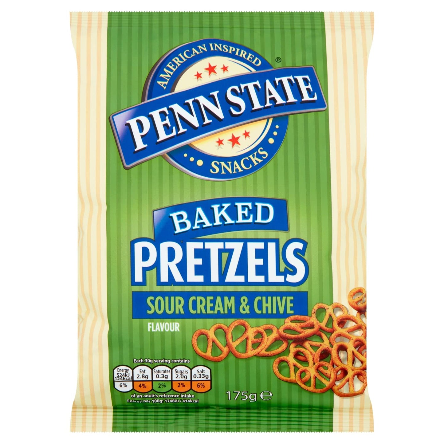 Penn State Pretzels - Sour Cream & Chive (175g) - "Creamy pretzel delight!"