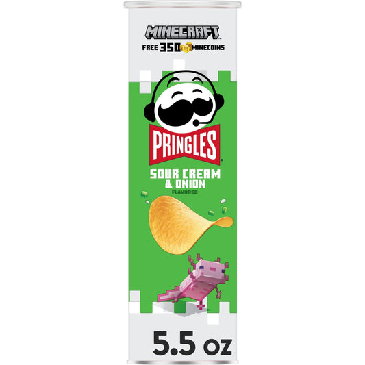 Pringles Sour Cream & Onion Potato Chips Pack, 158g [Pack Of 2, Super Saver Pack, Imported] - Imported sour cream and onion Pringles pack!