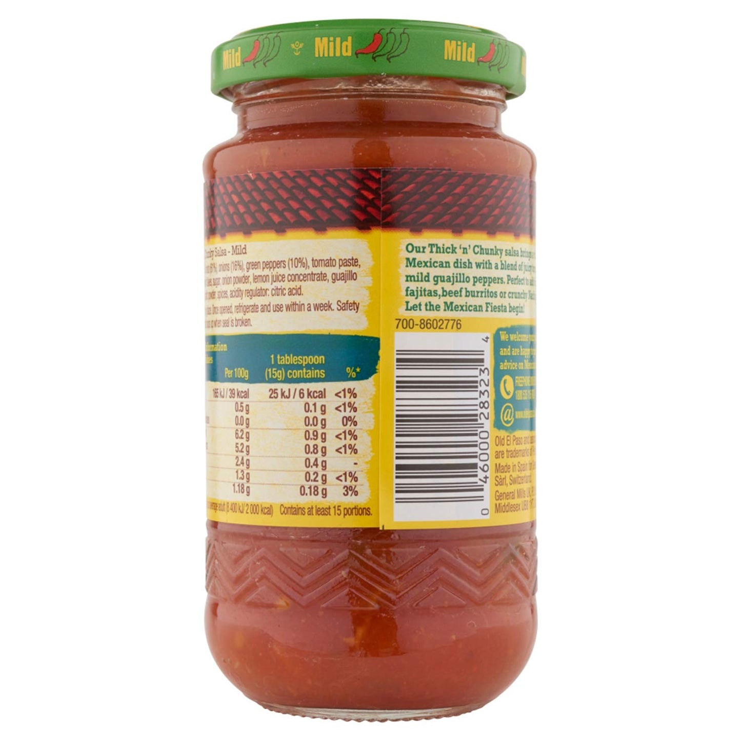 Old El Paso Thick N Chunky Salsa Mild, 226 g - "Mild and chunky!"