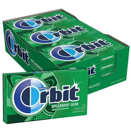 Spearmint : Orbit Spearmint Sugarfree Gum, 14 Pieces (12 Pack)