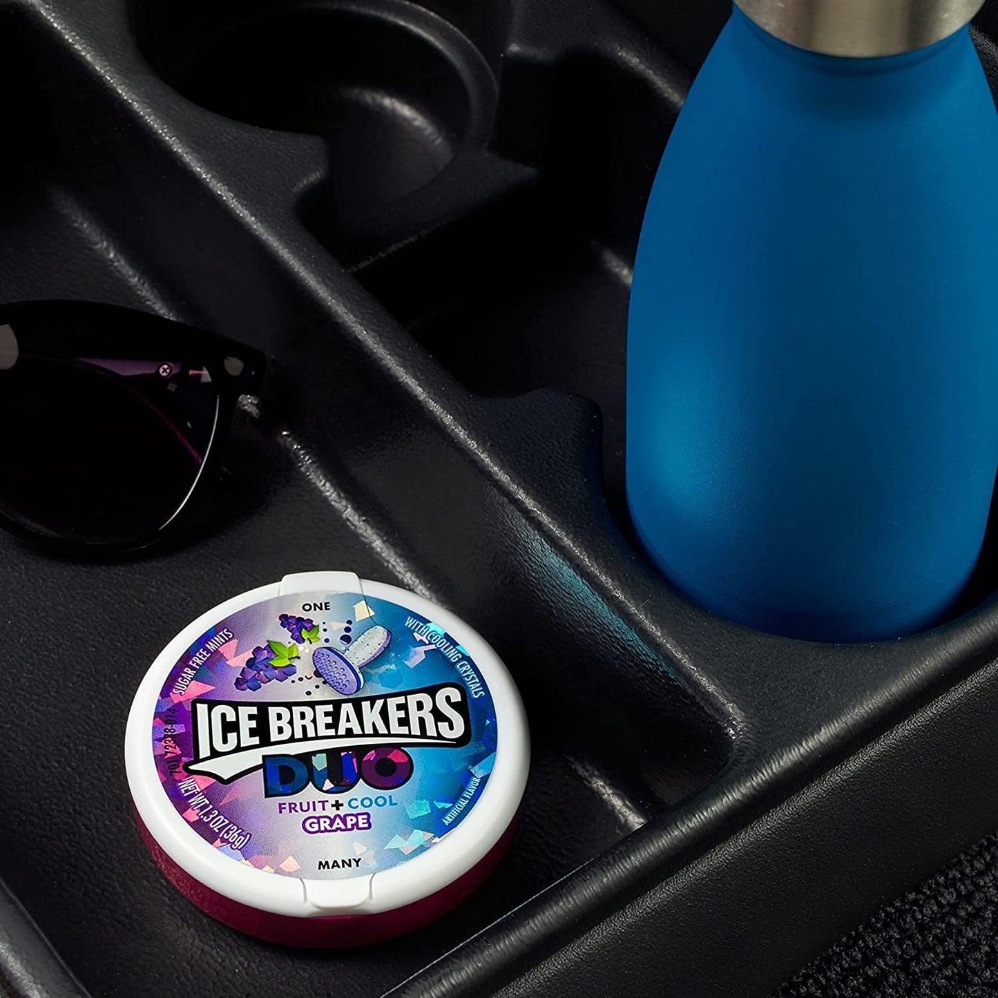 Ice Breakers Duo Fruit + Cool Mints Grape Sugar Free Mints, 1.48 oz ℮ 42 g - Sugar-free grape mints, fruity and cool, 42g.