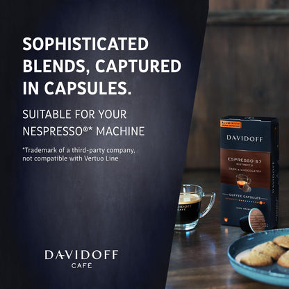 Davidoff Elegance Espresso 57 Gentle Roast Coffee Pods, 55g, Pack of 10 - Elegant excellence!