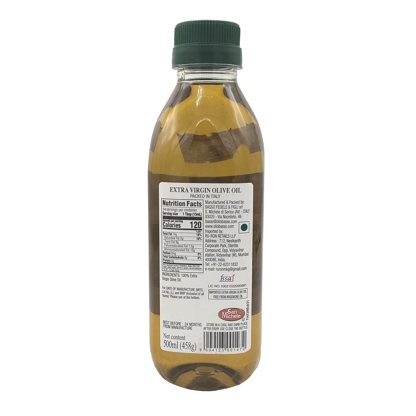 San Michele Extra Virgin Olive Oil (Italy) 500ml