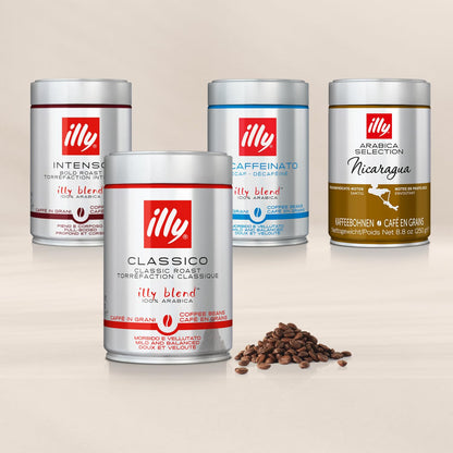 Illy Decaffeinated Coffee Beans, 250g Tin - Decaffeinated coffee beans, 250g tin of smooth taste.