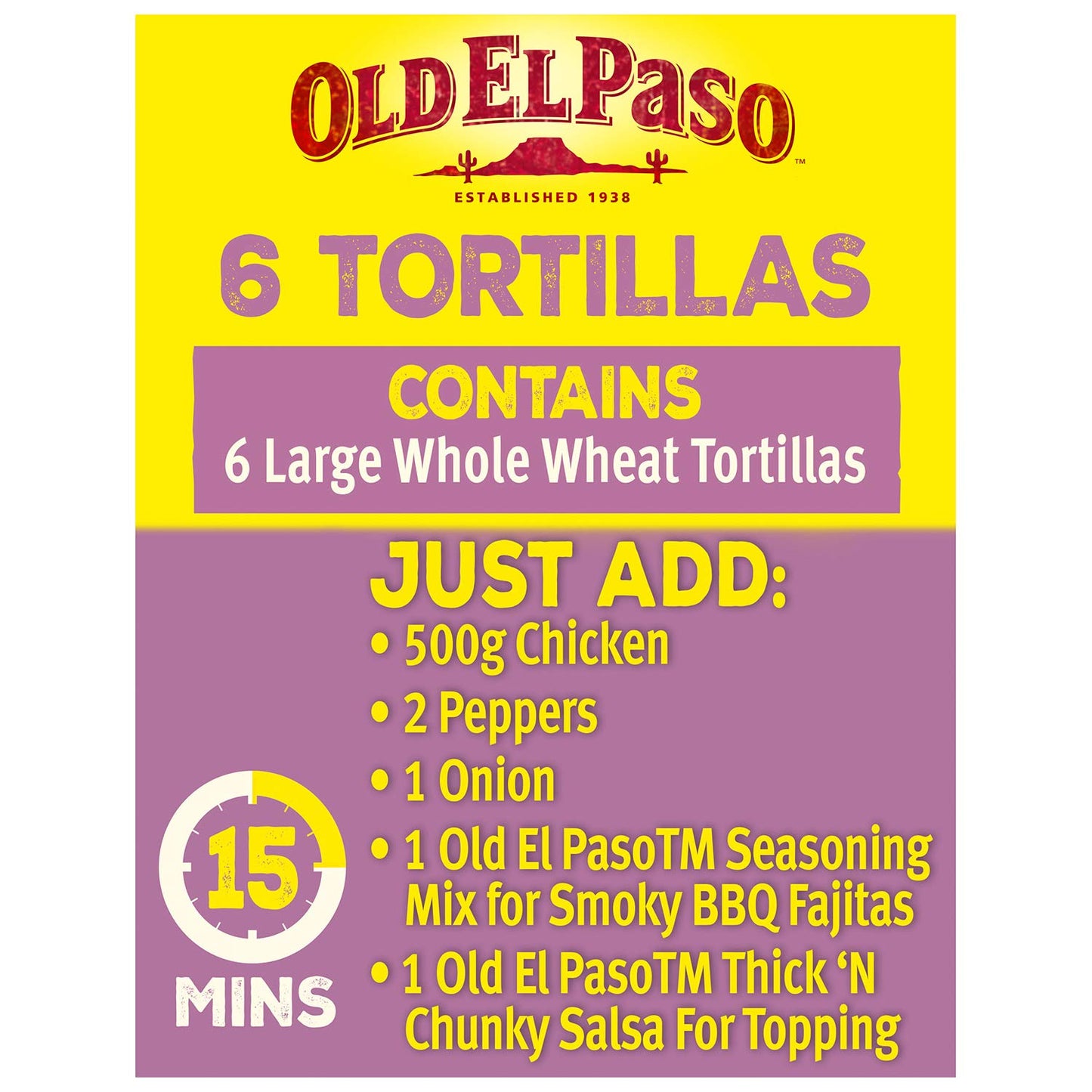 Old El Paso Tortilias Whole Wheat, 350 g - "Wholesome whole wheat!"