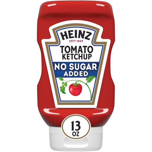 Heinz Tomato Ketchup - Reduced Sugar - 13 Ounce Pack Of 6 - Pack of six bottles of reduced sugar ketchup.