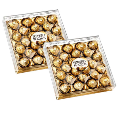 Ferrero Rocher Chocolate 24 Pieces (Pack Of 2), 300 Grams - Double Rocher indulgence!