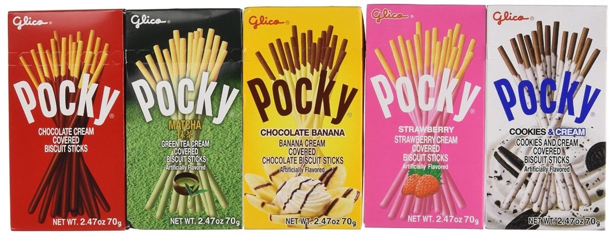 Pocky Biscuit Stick 5 Flavor Variety Pack (Pack of 5) - "Variety pack of Pocky delights!"