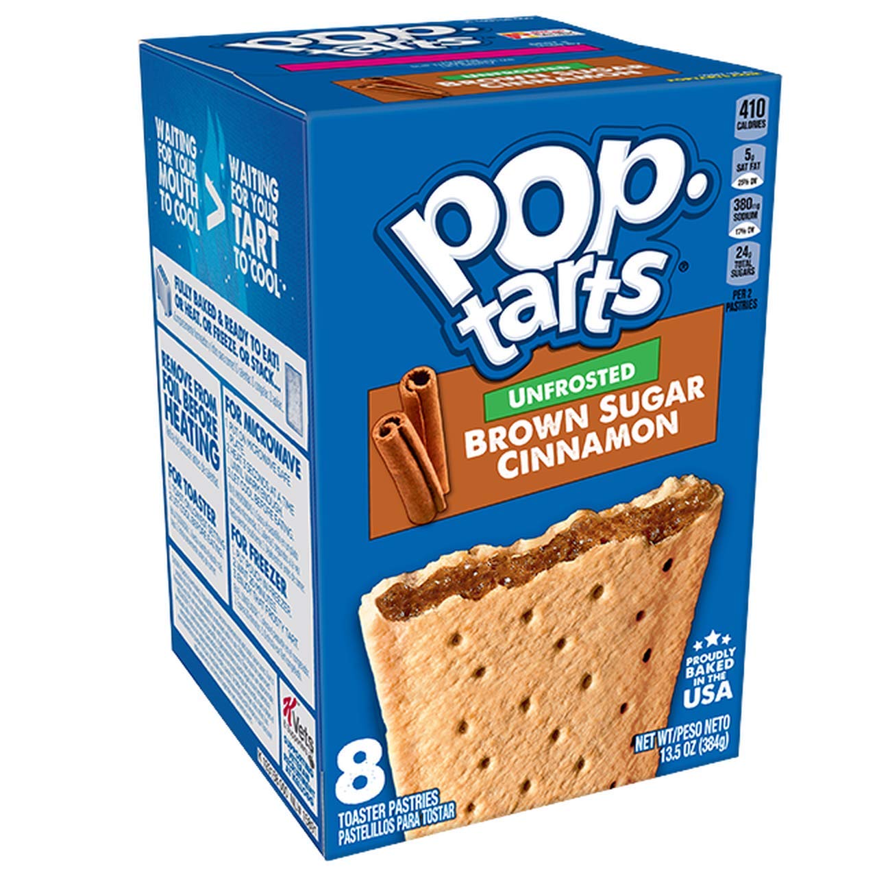 Pop Tarts Unfrosted Brown Sugar Cinnamon, 384g - "Unfrosted brown sugar cinnamon!"