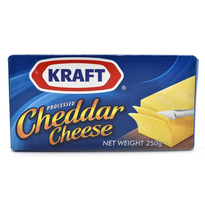 Kraft Processed Cheddar Cheese - 250g - "Smooth Cheddar Delight!"