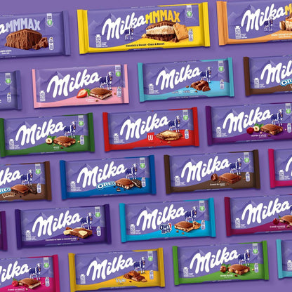 Milka Hazelnut Milk Chocolate Bar - 100g - "Nutty Milk Magic!"