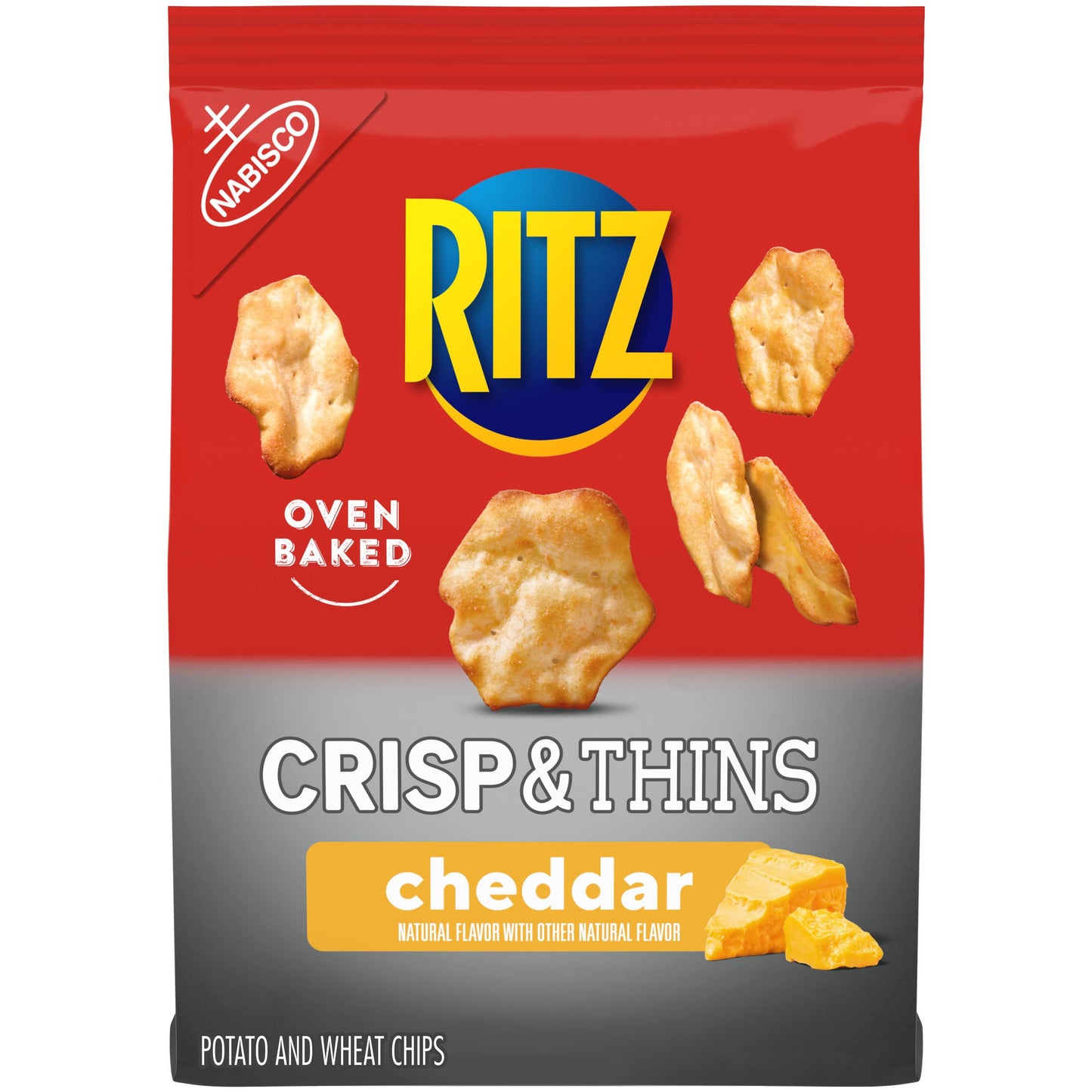 RITZ Crisp And Thins Cheddar Chips, 7.1 Oz 201g - Cheddar Ritz Crisps!