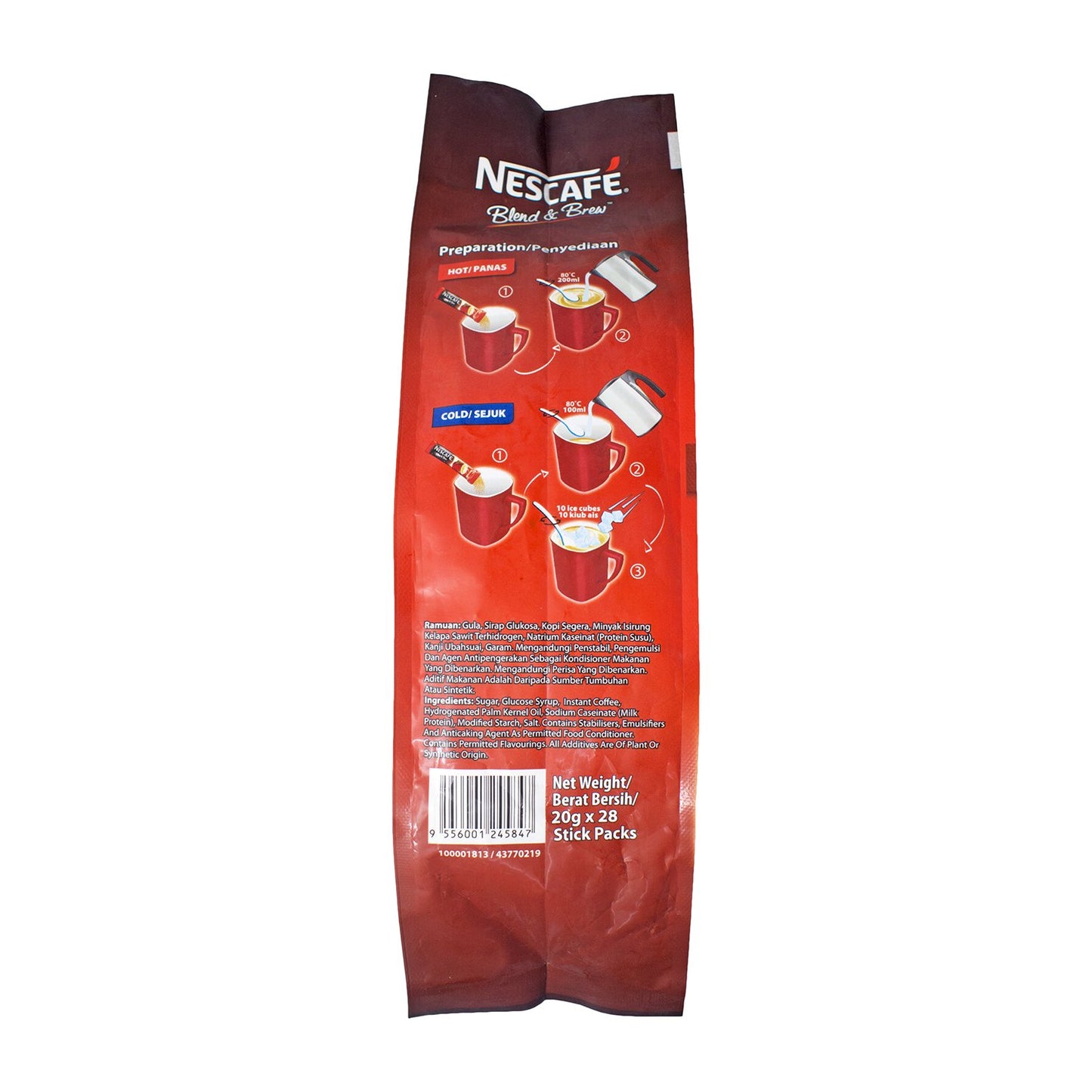 Nescafe Original Blend & Brew 3in1 Premix Coffee,28 Sticks - 560g(28x20g) - "Blend & Brew 3 in 1 - 28 Sticks of Instant Coffee Bliss!"