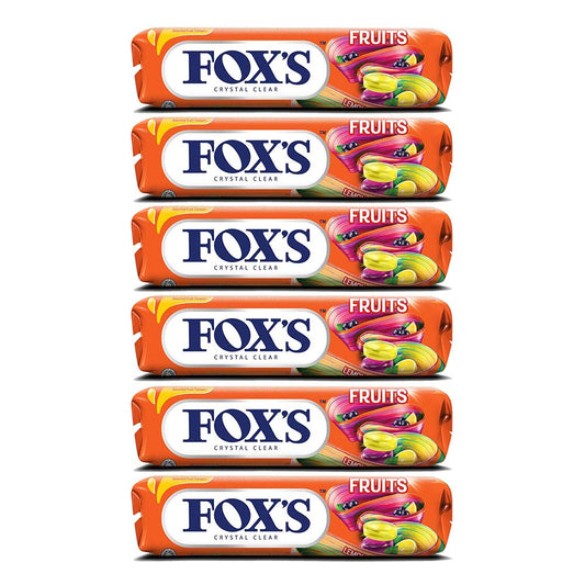 Fox's Fruits, 6 x 37 g - Six-pack fruit candy!