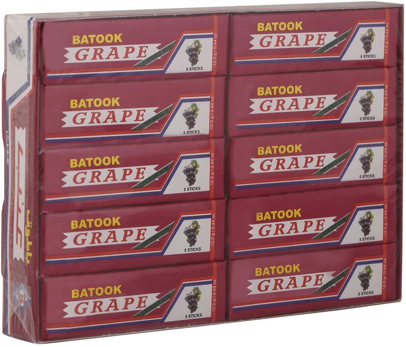 Batook Chewing Gum Grape 20 X 12g - Pack of 1 - Juicy grape goodness in every chew